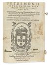 NUNES, PEDRO. De arte atque rationi navigandi libri duo [and other texts]. 1573
